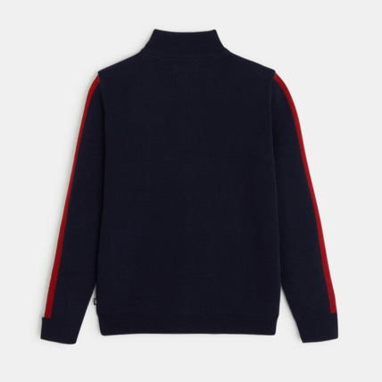 Avis Gilet zippé en tricot bleu garçon OKAIDI 3