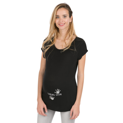 Avis Tee-shirt manches courtes de grossesse avec print fantaisie Prémaman 1