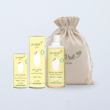 Avis Coffret cadeau naissance : soins bébé bio Le bébé Français 1