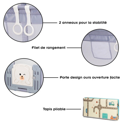 Avis Parc bébé avec porte Amico Mon Mobilier Design 7