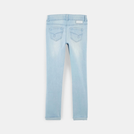Avis Jean skinny hyper stretch bleu fille OKAIDI 2