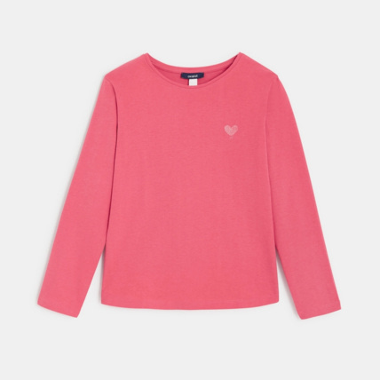 Avis T-shirt basique motif cœur rose fille OKAIDI 2