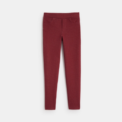 Avis Jegging à pois en jersey milano violet fille OKAIDI 1