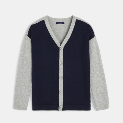 Avis Gilet bicolore bleu garçon OKAIDI 2