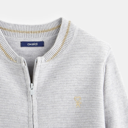 Avis Gilet zippé gris fille OKAIDI 3