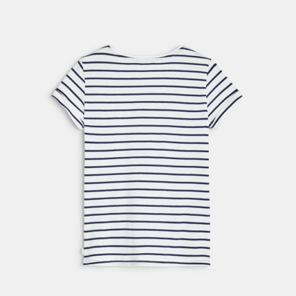 Avis T-shirt rayé fantaisie bleu fille OKAIDI 4