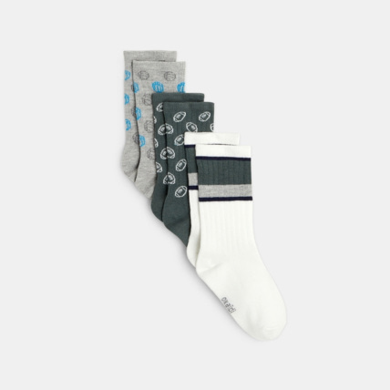 Avis Chaussettes fantaisie (lot de 3) grises garçon OKAIDI 1