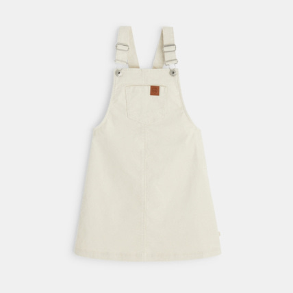 Avis Robe-salopette en velours côtelé uni beige fille OKAIDI 1