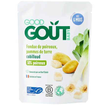 Avis Petit plat Bio Fondue de Poireaux Pommes de terre Cabillaud Good Goût 1