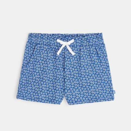 Avis Short maille imprimé feuillage bleu fille OKAIDI 1