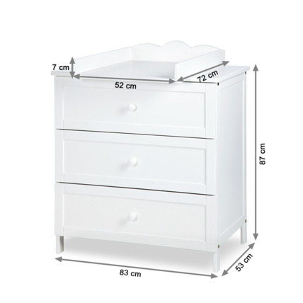 Avis Commode à langer 3 tiroirs plan à langer amovible RADEK III KLUPS 3
