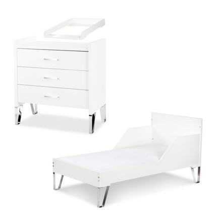 Avis Chambre bébé lit convertible et commode avec plan à langer BLANKA Mon Mobilier Design 5
