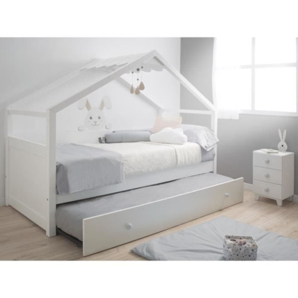 Avis Lit cabane gigogne avec toit BAINBA 1
