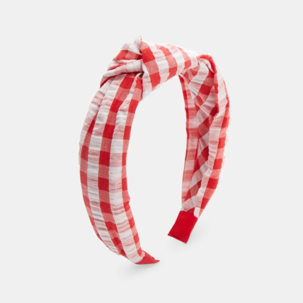 Avis Serre-tête tissu imprimé vichy rouge fille OKAIDI 1