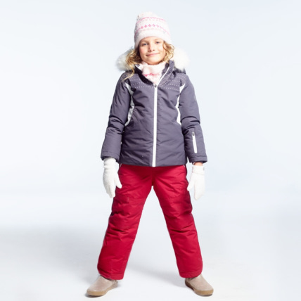 Avis Pantalon de ski à bretelles pailletées rose fille OKAIDI 1