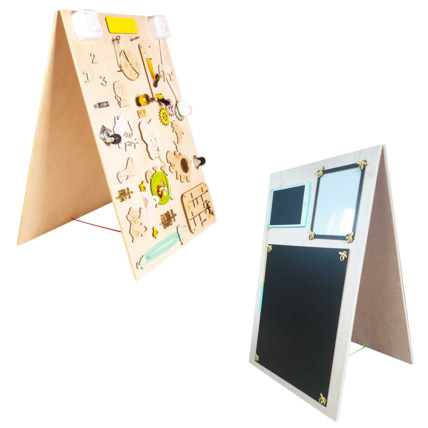 Avis Tableau d'activité sensoriel Montessori busy board en bois LEO 3TOYSM 6