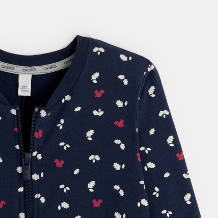 Avis Combinaison en jersey imprimé bleu fille OKAIDI 3