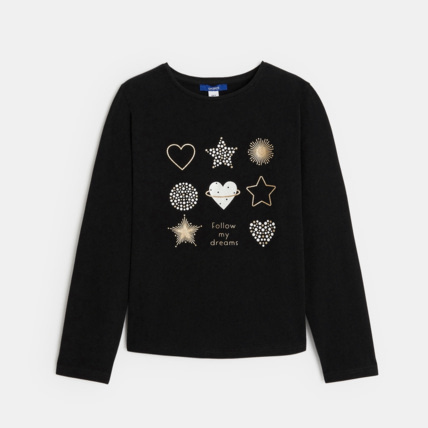 Avis T-shirt motif à paillettes OKAIDI 1