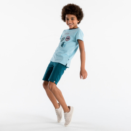 Avis T-shirt maille piquée écussons city tour bleu garçon OKAIDI 1