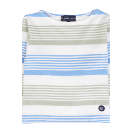 Avis Marinière tricolore Kids - coton léger - Milk/Lobelia/Oyat ARMOR-LUX 4