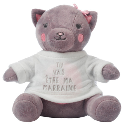 Avis T-shirt d'habillage nounours "Tu vas être marraine" Prémaman 1