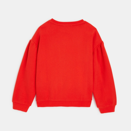 Avis Sweat-shirt à message "choose happy" rouge fille OKAIDI 4