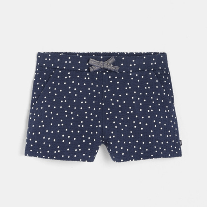 Avis Short en molleton gaufré bleu fille OKAIDI 1