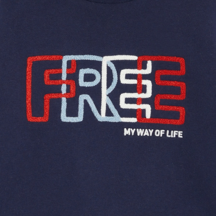 Avis Sweat-shirt à message bleu garçon OKAIDI 2