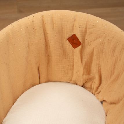 Avis Habillage de couffin en gaze de coton, Pois Dorés Sevira Kids 5