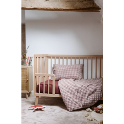 Avis Housse de couette percale de coton bio bébé Vichy KADOLIS 2