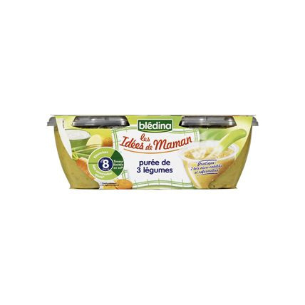 Avis LES IDEES DE MAMAN Purée 3 légumes 2x200g dès 8 mois Blédina 1