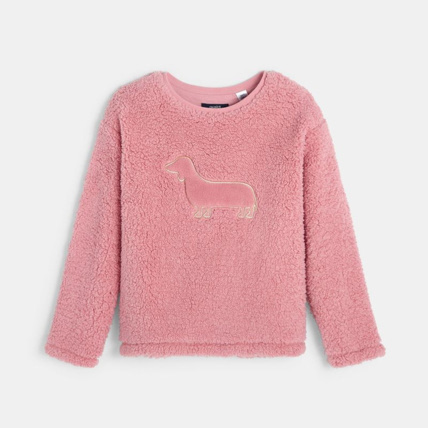 Avis Sweat en fausse fourrure rose fille OKAIDI 1