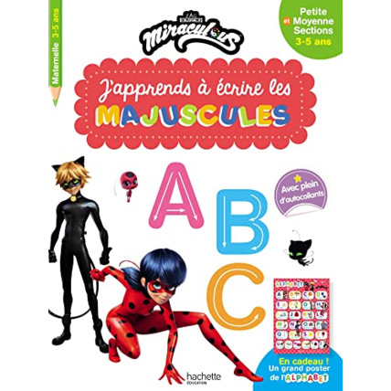 Avis Miraculous - J'apprends à écrire les majuscules PS - MS (3-5 ans) Hachette Éducation 1