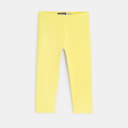 Avis Legging court en jersey jaune fille OKAIDI 1
