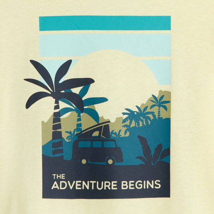 Avis T-shirt à motif "the adventure begins" jaune garçon OKAIDI 3