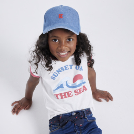 Avis T-shirt manches courtes à motif placé rose fille OKAIDI 1