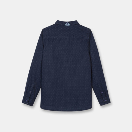 Avis Chemise en tubique effet plumetis bleue garçon OKAIDI 3