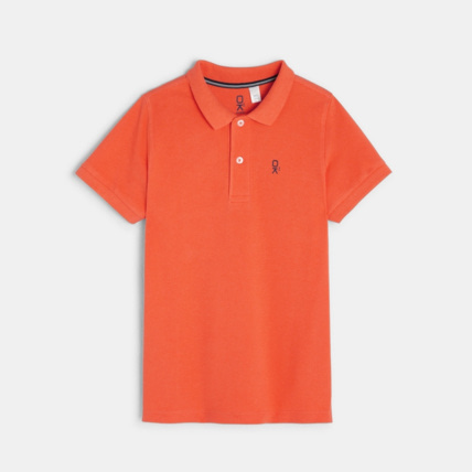 Avis Polo classique orange garçon OKAIDI 1