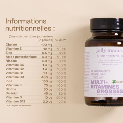 Avis Multi-Vitamines Grossesse Bump Essentials JOLLY MAMA 5