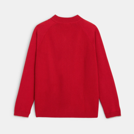 Avis Gilet teddy zippé en maille fine rouge garçon OKAIDI 3