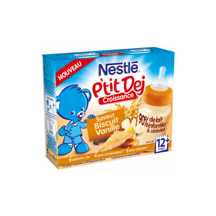 Avis Nestlé P'tit Dej - Brique lait & céréales biscuit vanille NESTLÉ 1