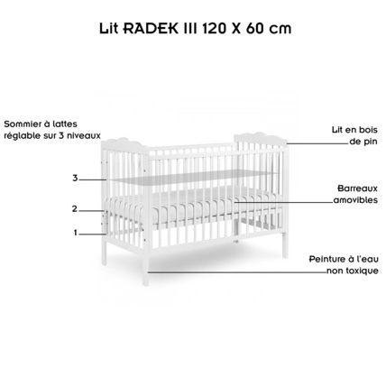 Avis Chambre bébé commode à langer et lit en bois RADEK III Mon Mobilier Design 2