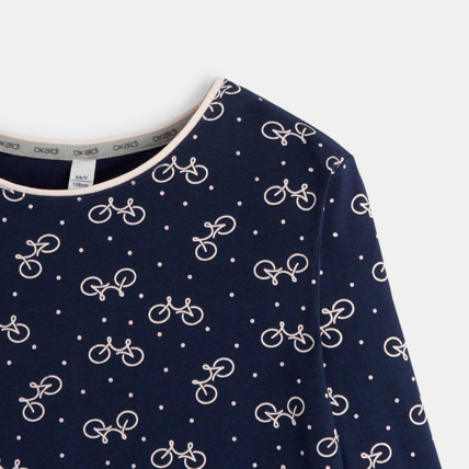 Avis Pyjama 2 pièces en jersey motif vélos phosphorescents rose fille OKAIDI 3