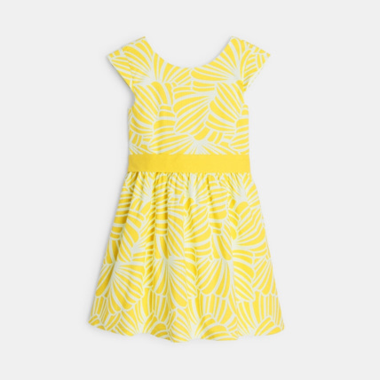 Avis Robe chic imprimée jaune fille OKAIDI 1