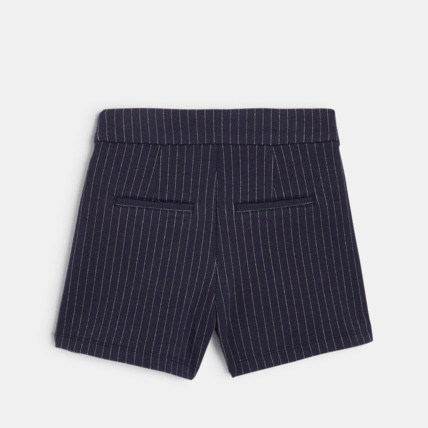 Avis Short à pont rayé toucher flanelle bleu fille OKAIDI 4