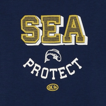 Avis Sweat-shirt à message "sea protect" bleu garçon OKAIDI 3