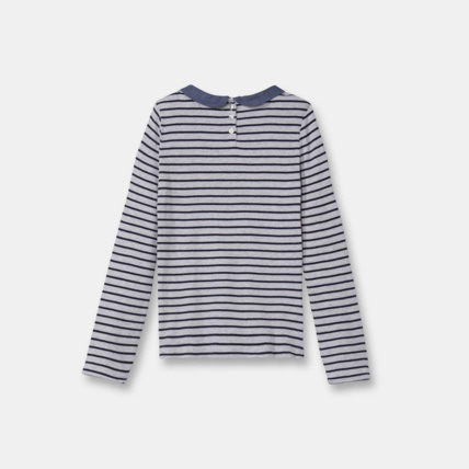 Avis T-shirt col Claudine bleu fille OKAIDI 3