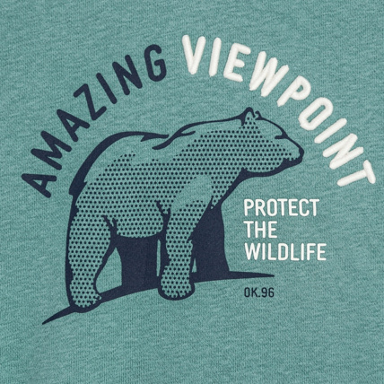 Avis Sweat-shirt à message "protect the wildlife" vert garçon OKAIDI 3