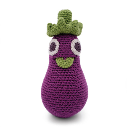 Avis Hochet Ernestine l'Aubergine MYUM - THE VEGGY TOYS 1