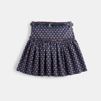 Avis Jupe imprimée ceinturée bleue fille OKAIDI 1
